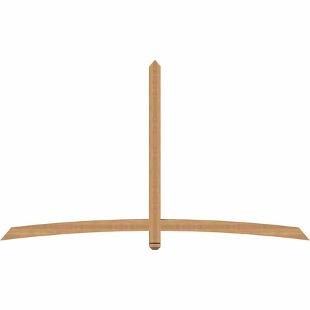 Ekena Millwork Bellingham Timber Gable Bracket, Western Red Cedar, 96"W x 56"H x 3 1/2"D x 3 1/2"F, 14/12 Pitch GBW096X56X0404BEL00SWR